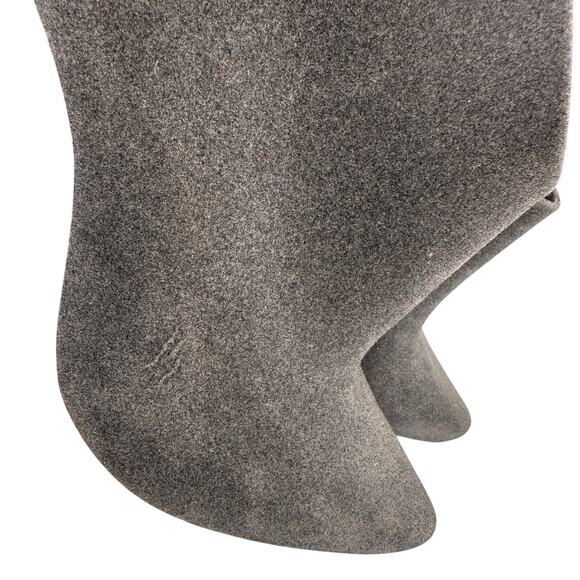 Melissa Dark Grey Drama Flocked Ankle Boots Size 8 - Picture 5 of 9